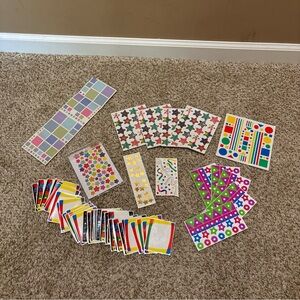 Lot of shape stickers and LARGE pile of label stickers SOME NEW